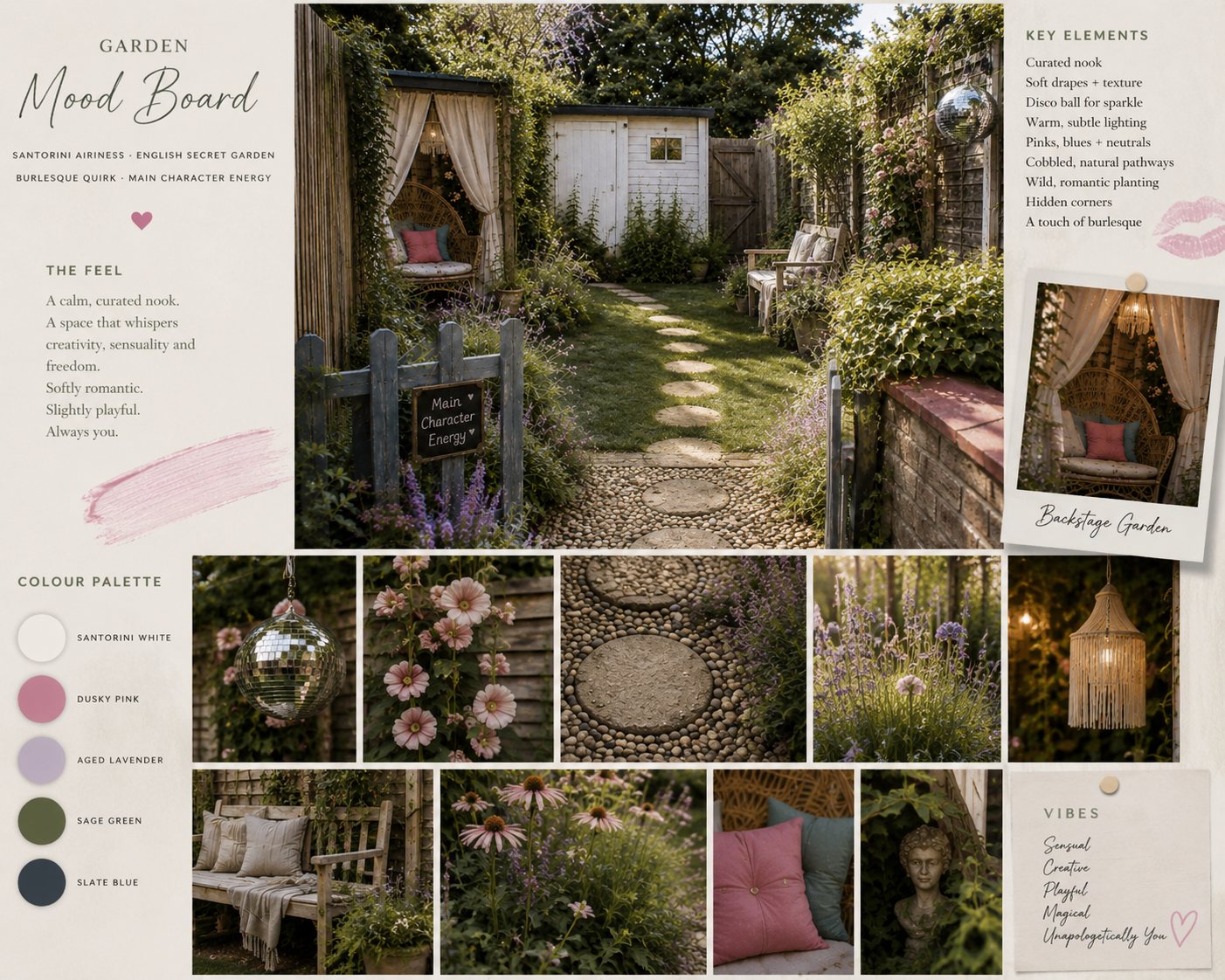 Cherry garden mood board