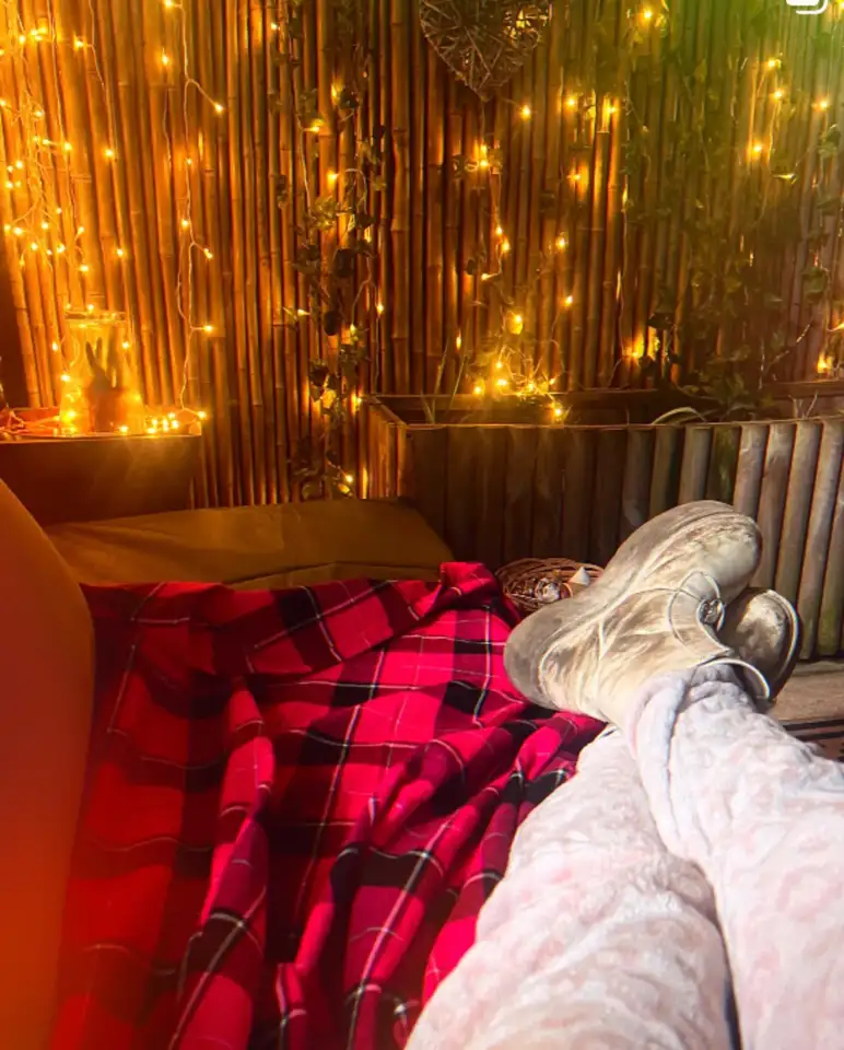 evening firelight corner